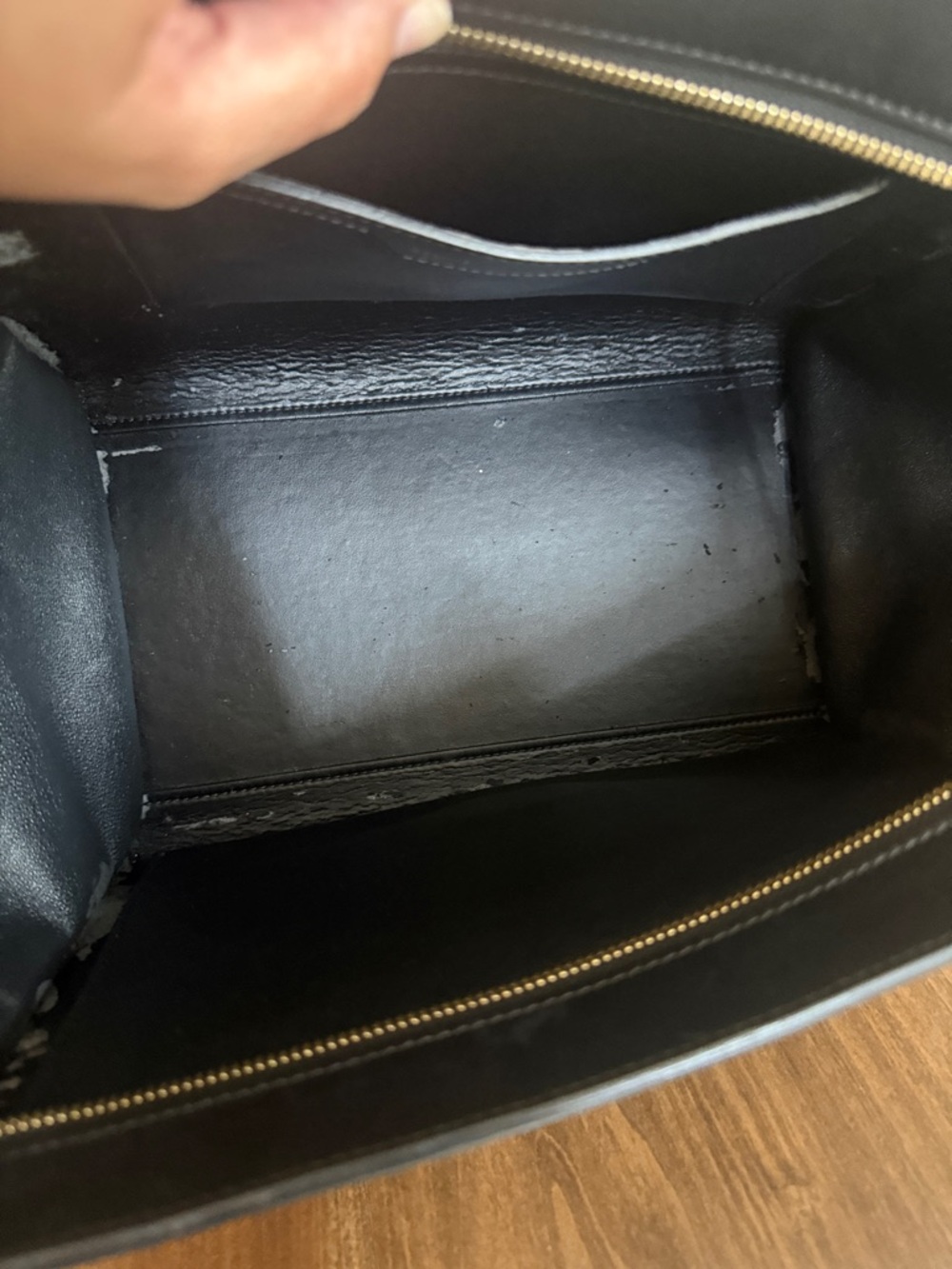 Céline Trapeze Shoulder Bag in Taupe, Navy Blue, and Black - Picture 5 of 14